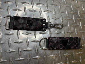 CHEVAL BELT ‘Black/Pink Snake Print’